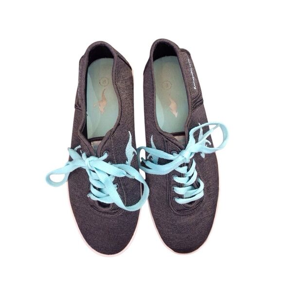 KangaROOS Canvas Sneakers Sz 8 Women's - Gray and Turquoise Tennis Shoes Casual - Picture 5 of 11